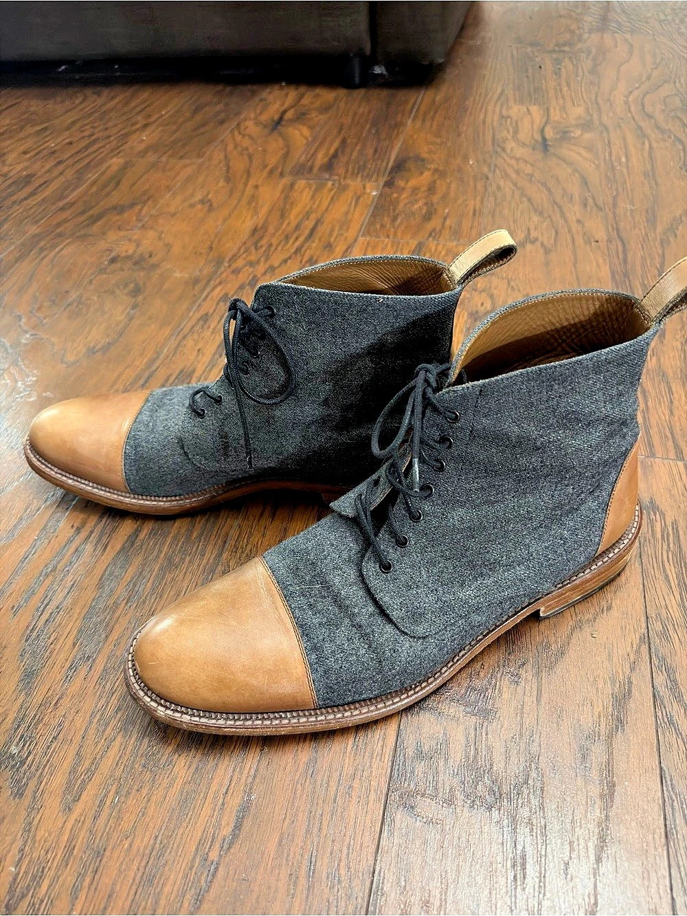 Taft Leather and Wool Cap-Toe Boot Boots